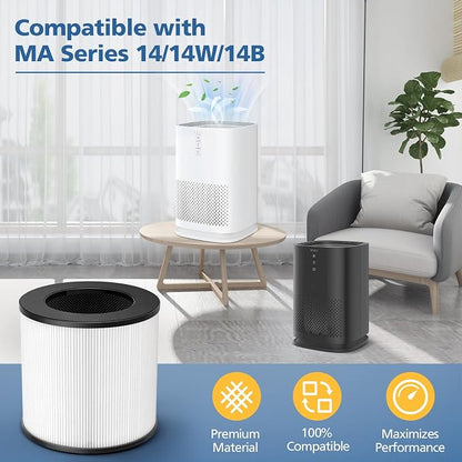 Model 14 Replacement Filter for MA Series 14/14W/14B Air Purifier, 3-in-1 HEPA - Image 3
