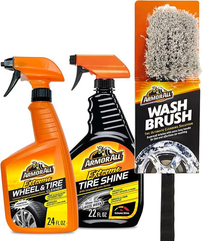 Armor All Wheel Cleaner and Tire Shine Kit, Heavy Duty Car Wheel Cleaner by ArmorAll