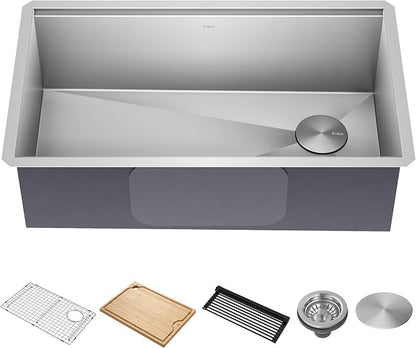 KRAUS Kore 32-Inch Undermount Workstation 16 Gauge Single Bowl Stainless Steel by KRAUS