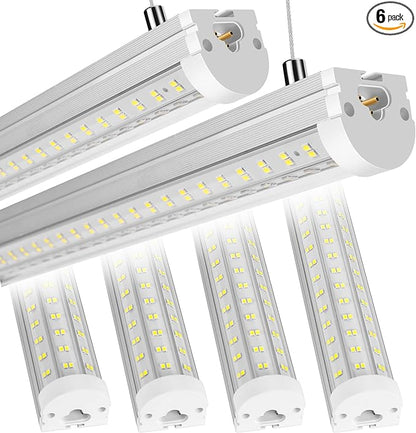8FT U Shape 125W Integrated Tube Bright LED Light, 6500K Clear White, 20000LM by Phiwicsh