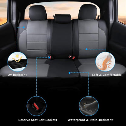 Car Seat Covers Full Set for Toyota Tacoma Double & Crew Cab 2023 2022 2021 - Image 4