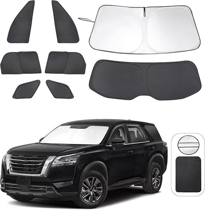 TINGLU Window Shades for Nissan Pathfinder 2022-2025 Accessories Car Side Full by TINGLU