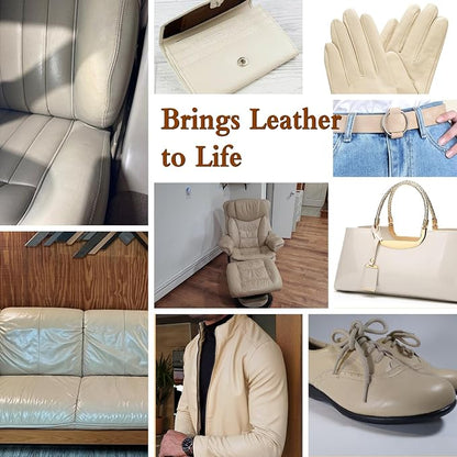 Beige Leather Repair Kit for Furniture Vinyl Car Interior Steering Wheel Car - Image 5