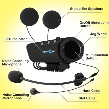 FreedConn KY PRO Motorcycle Helmet Bluetooth Headset, Motorcycle Communication - Image 6