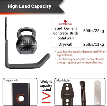 Garage Hooks for Hanging Heavy Duty, Ladder Hooks for Garage Wall Hanger - Image 3
