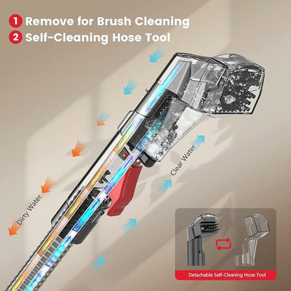 Portable Spot Cleaner Machine for Carpet and Upholstery, 15Kpa Powerful Suction - Image 4