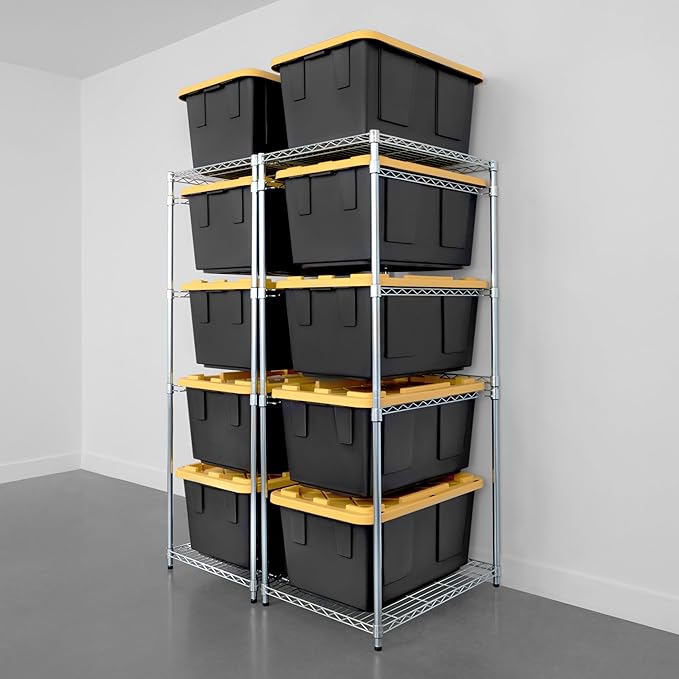 SafeRacks 2 Pack 5-Tier Steel Tote Rack - Image 2