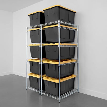 SafeRacks 2 Pack 5-Tier Steel Tote Rack - Image 2