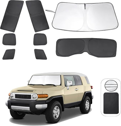 TINGLU Window Shades for Toyota FJ Cruiser Sport Utility 2007-2014 Accessories by TINGLU