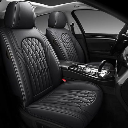 WELLDO Car Seat Covers Full Set, Leather Seat Covers - Image 2