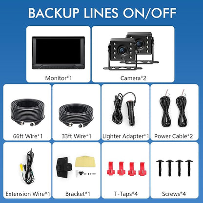 Dual RV Backup Camera Plug and Play, No Delay, 1080P HD, 2 Channels, 150° Wide - Image 7