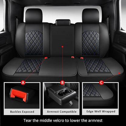 MIROZO Dodge Ram Seat Covers, Waterproof Truck Seat Covers Fits - Image 3