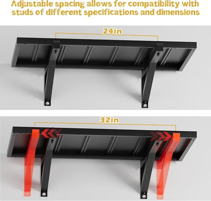 2pcs Garage Wall Shelving - 42in Extra Large Heavy Duty Floating Shelves - Image 5