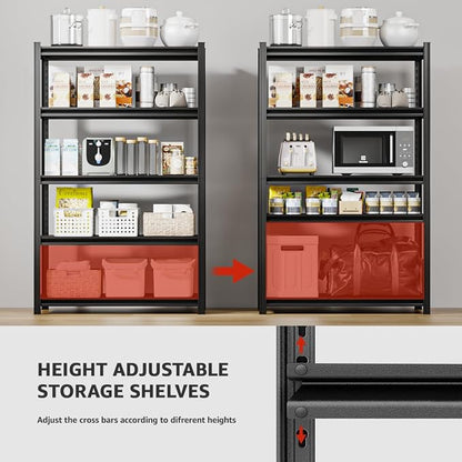 84" H x 55.12" W 5 Tier Metal Garage Shelves, 3000 LBS Heavy Duty Adjustable - Image 6