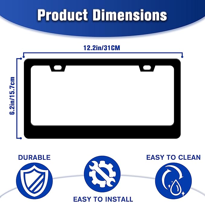Sugar Skull License Plate Frame Skeleton Flowers License Plate Holders Funny - Image 3