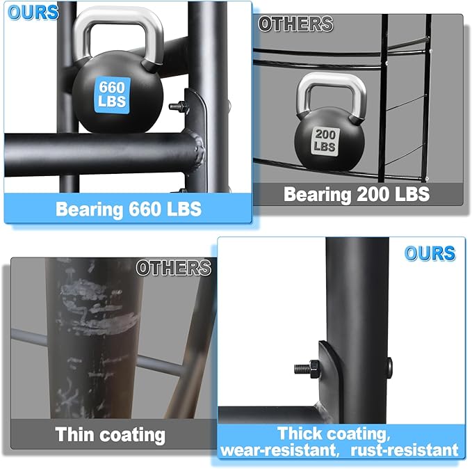 Rolling Tire Rack for Garage, Adjustable Metal Tire Rack - Image 3