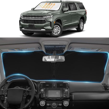 Windshield Sun Shade Sunshade for 2021-2023 2024 2025 Chevrolet Chevy Suburban by SLOGENTO