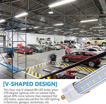 10 Pack, 8 Foot LED Bulbs, 150W 19000lm 5000K Daylight, Super Bright, T8 T10 - Image 6