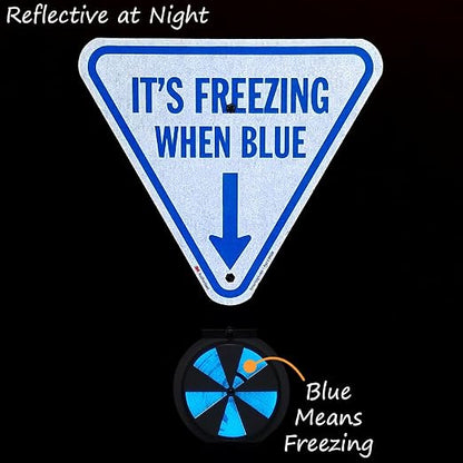 SmartSign It's Freezing When Blue Inverted Triangular Sign - Image 8