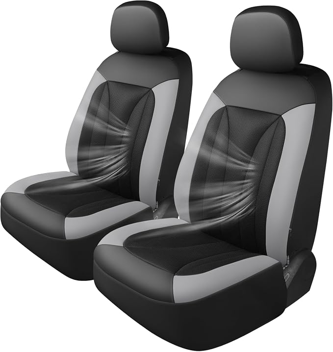 GIANT PANDA Fit Chevy Silverado 1500 2500 3500 Front Car Seat Cover, 3D Air by GIANTPANDA