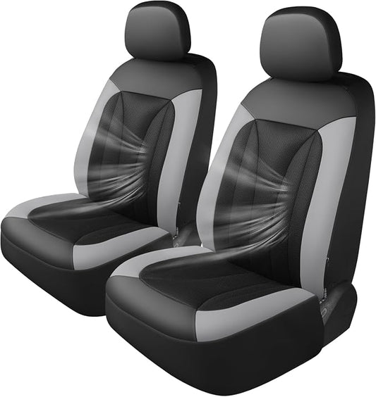 GIANT PANDA Fit Chevy Silverado 1500 2500 3500 Front Car Seat Cover, 3D Air by GIANTPANDA