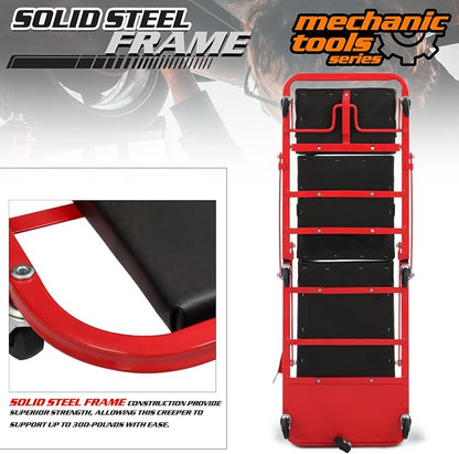 M-AUTO Heavy-Duty Convertible Mechanic Creeper, Z-Creeper 2-in-1 Creeper and - Image 5