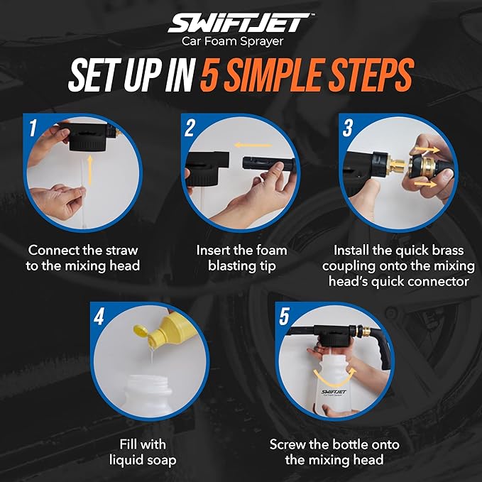 SwiftJet Car Wash Foam Sprayer Gun - Image 5