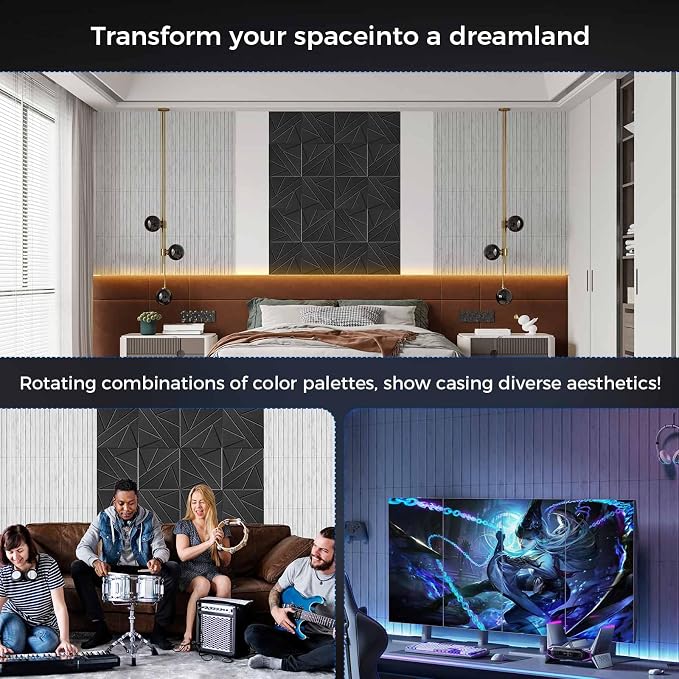 8 Pack Large Soundproof Wall Panels, 15.7 x 15.7 x 0.47 in Sound Proof Foam - Image 6