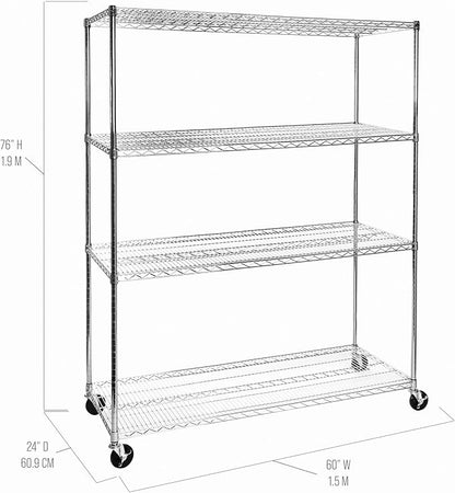Seville Classics UltraDurable Heavy Duty NSF Solid Steel Wire Rack Storage Unit - Image 7