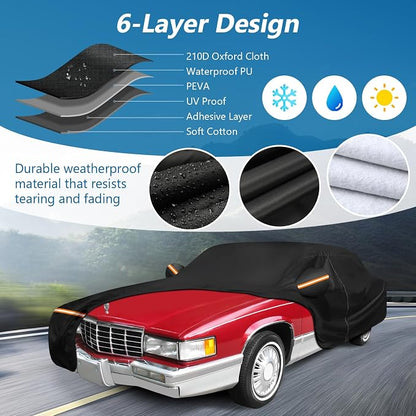 Car Cover for Cadillac Deville 1985-1993 Sedan 4 Door Waterproof All Weather - Image 2