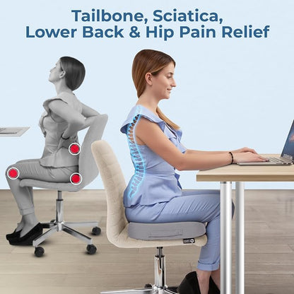 5 STARS UNITED Seat Cushion for Tailbone Pain Relief – Memory Foam Lifting - Image 3
