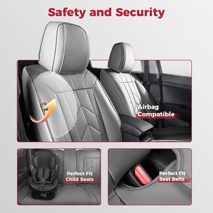 Grey Car Seat Covers Full Set - Image 3