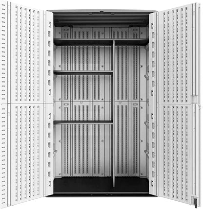 66 Cu.ft Vertical Storage Shed, Waterproof Polyethylene Resin Outdoor Storage - Image 2