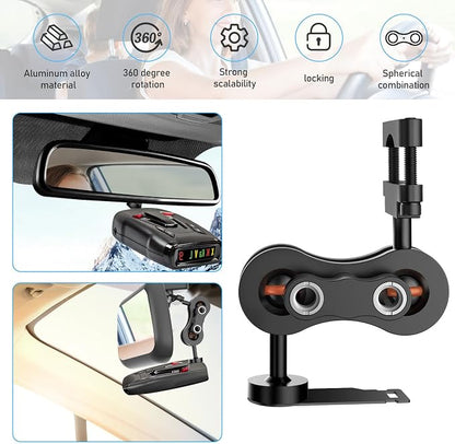 Radar Detector Mount, Aluminum Rearview Mirror Rod Radar Bracket - Image 3