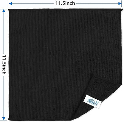 HOMEXCEL Black Microfiber Cleaning Cloth, 8 Pack Cleaning Towels - Image 7