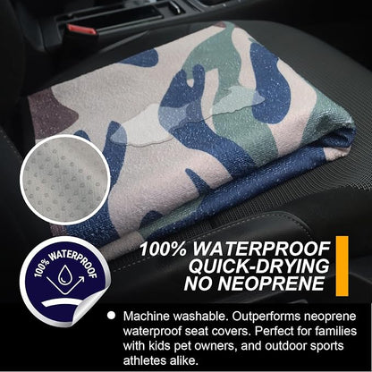 Back Seat Cover for Car Trucks Van SUV, Waterproof Rear Bench Towel Seat Covers - Image 3