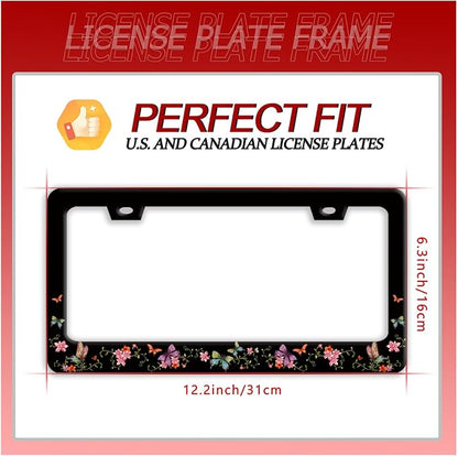 Colorful Butterfly License Plate Frame Beautiful Butterflies Flowers License - Image 7