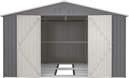 Large Outdoor Storage Shed, Utility Tool Shed Storage House by Hohuqeri