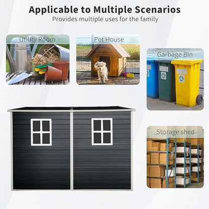 4x8 FT Outdoor Storage Resin Shed - Image 2