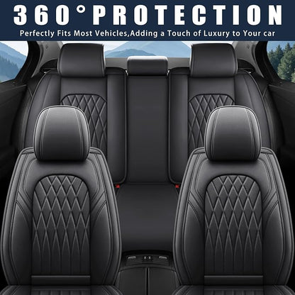 WELLDO Car Seat Covers Full Set, Leather Seat Covers - Image 6