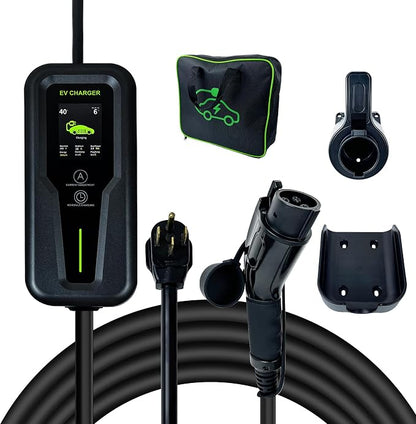 Level 2 EV Charger 40Amp, NEMA 14-50 J1772 Connector and 25 ft Cable, Portable by LOYALGLORY