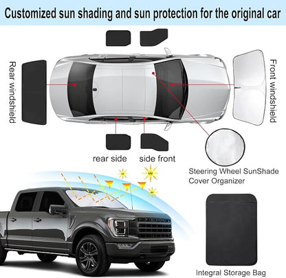 TINGLU Window Shades for Ford F150 4Door 2021-2024 2025 Accessories Car Side - Image 3