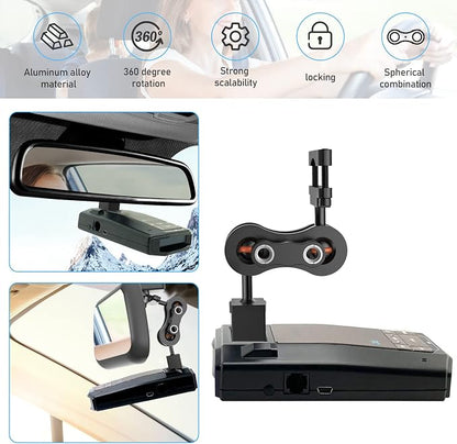 Radar Detector Mount, Aluminum Rearview Mirror Rod Radar Bracket, - Image 3