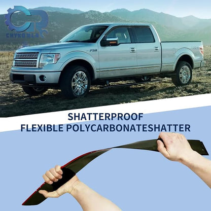 Rain Guards Window Visors Fit for 2009-2014 Ford F150 SuperCrew Cab Truck - Image 4