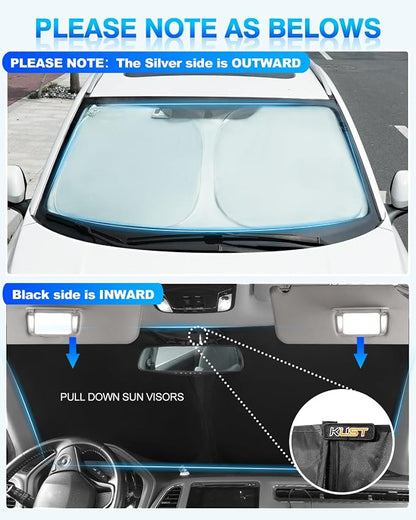 KUST Windshield Sun Shade for 2021-2025 2026 Volkswagen VW ID.4 Accessories - Image 3