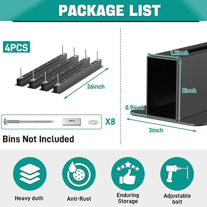 EVERHANGER Ceiling Storage Rack, Heavy Duty Overhead Garage Storage Rack - Image 2