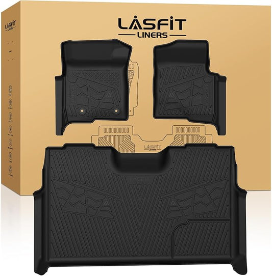 LASFIT Floor Mats for Ford F-150 2011-2014 SuperCrew Carpet Floor Front Row by LASFIT
