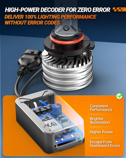 SEALIGHT H11/H9/H8 9005/HB3 Bulbs Combo or Fog, X4I 2024 88, 000LM Super Bright - Image 7