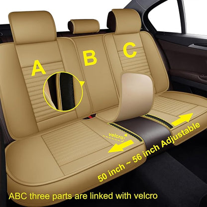 LINGVIDO Car Seat Covers, Breathable and Waterproof Faux Leather Automotive - Image 4