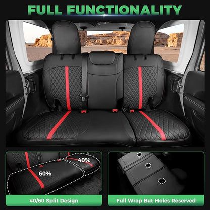 for Jeep Wrangler Seat Covers 4Door JL 2018 2019 2020 2021 2022 2023 2024 2025 - Image 5